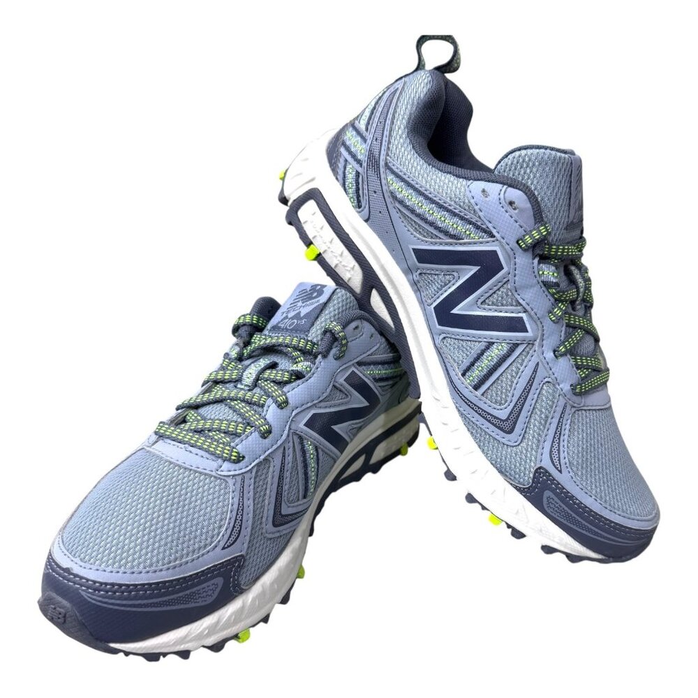 New Balance 410 V5 Trail Running Shoes Gray Neon Athletic Sneakers 6.5